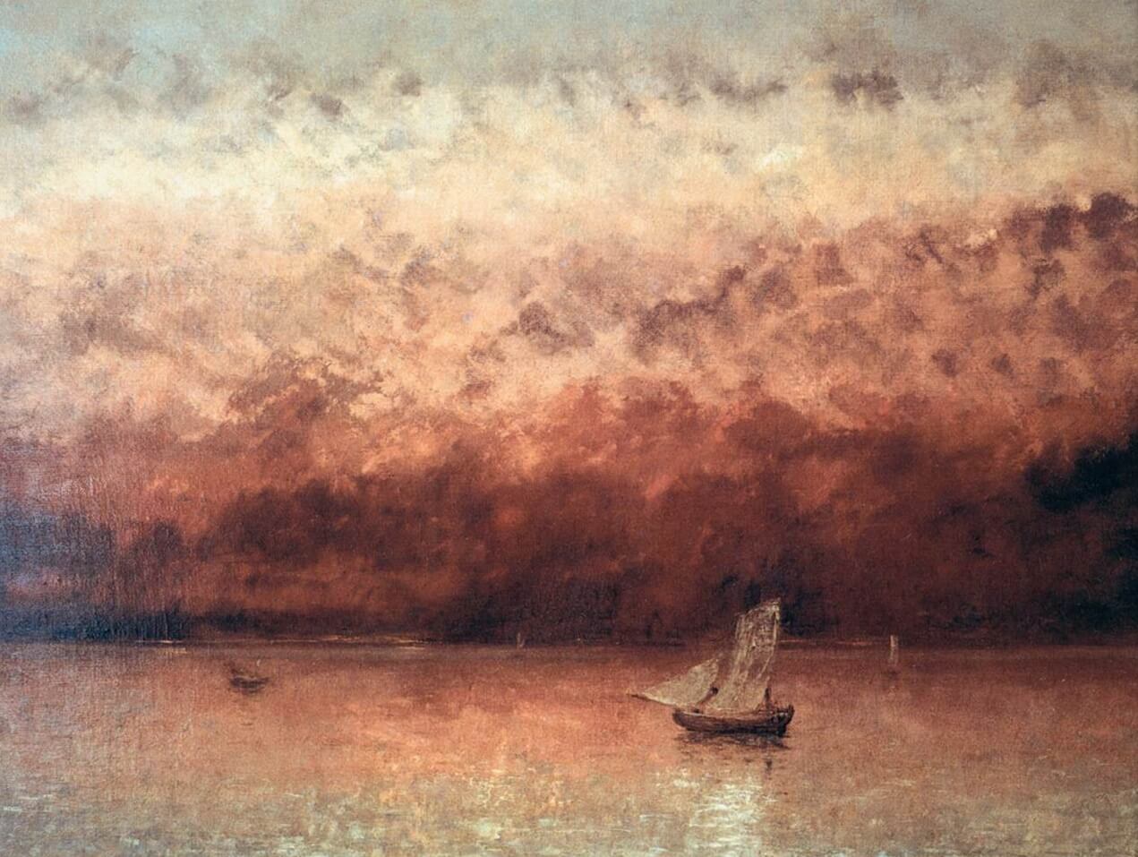 Abenddämmerung über dem Genfer See - Gustave Courbet - Image 3
