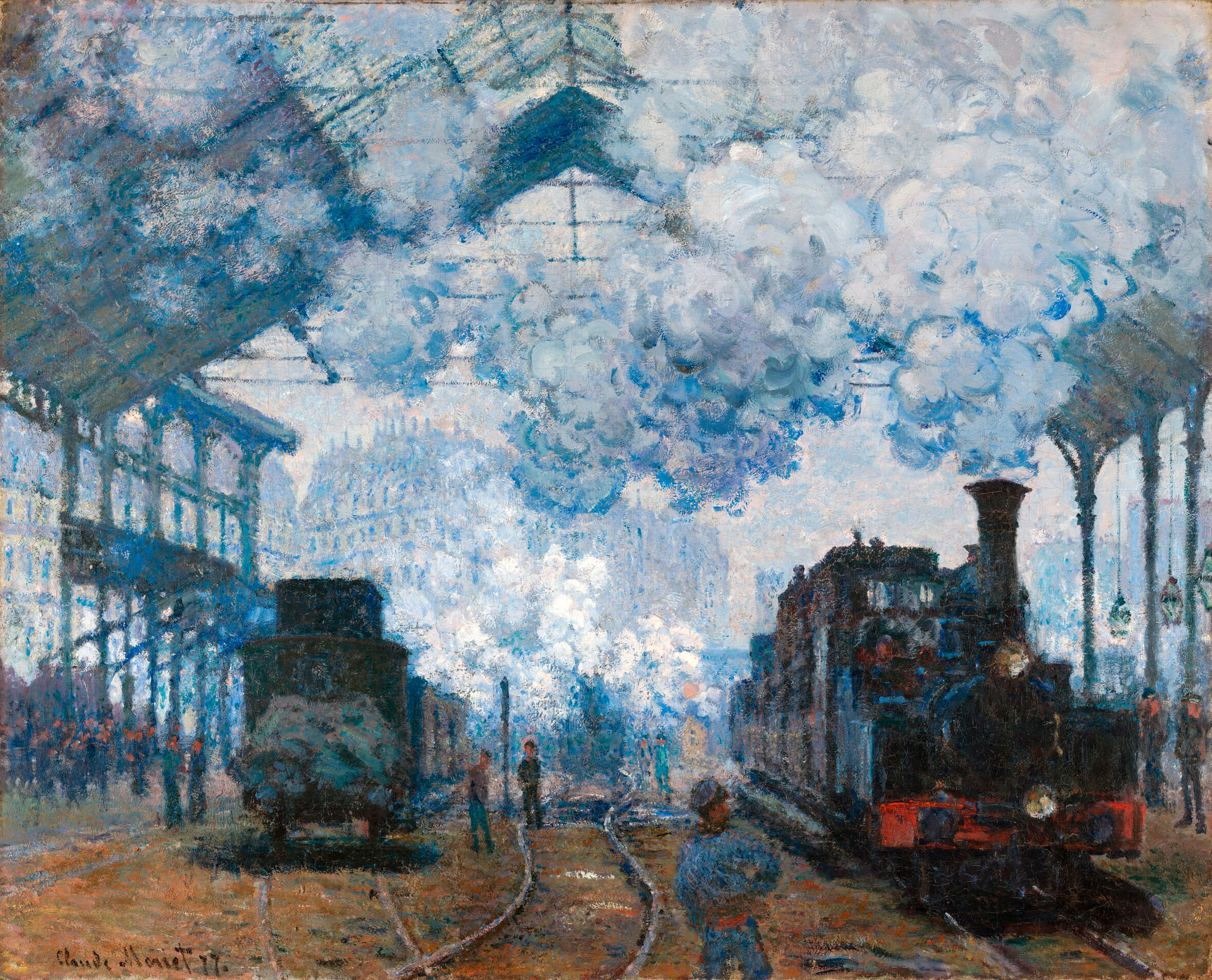 Der Bahnhof Saint-Lazare, Ankunft eines Zuges - Claude Monet - Image 3
