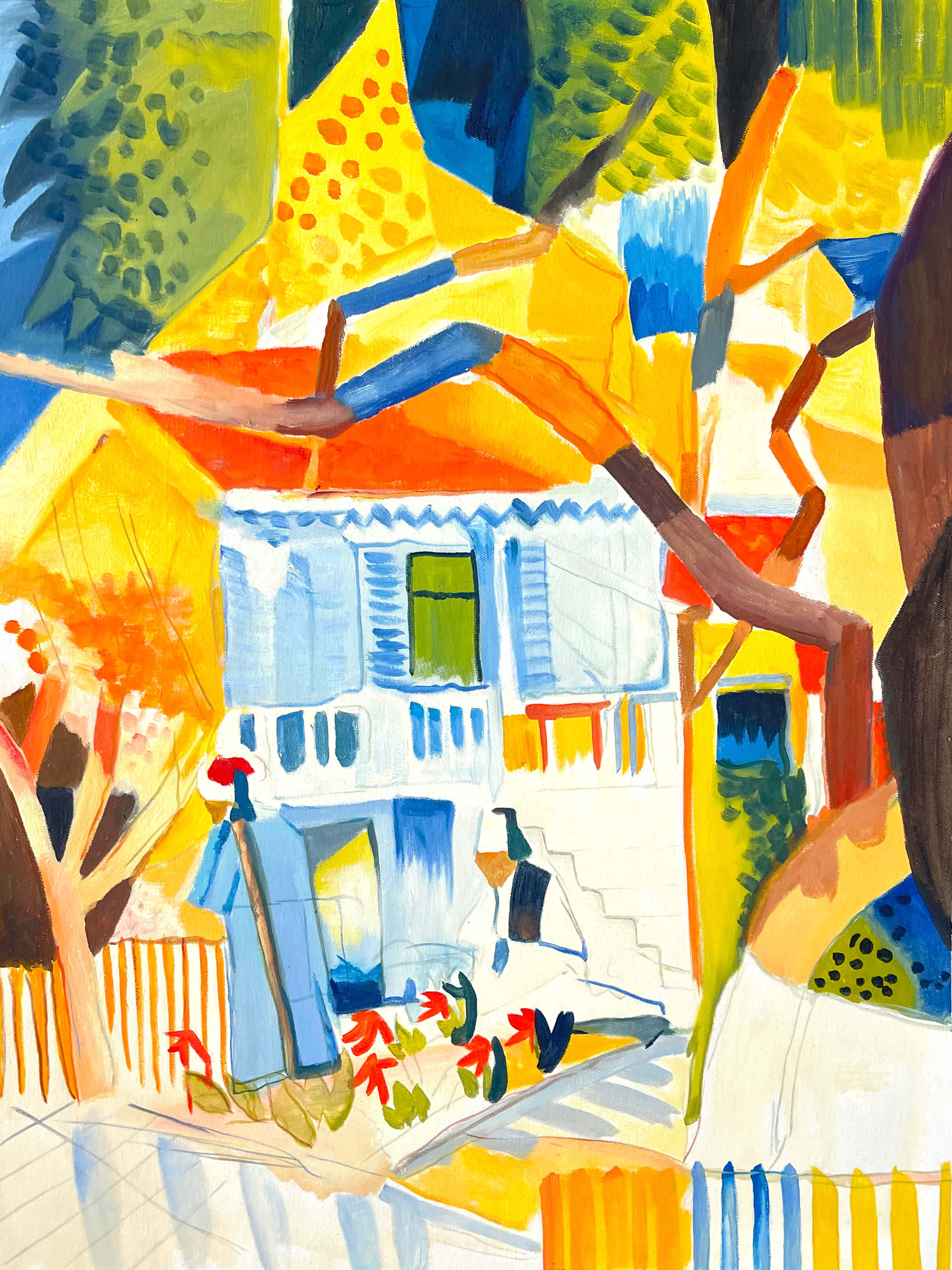 Innenhof des Landhauses in St. Germain - August Macke - Image 2