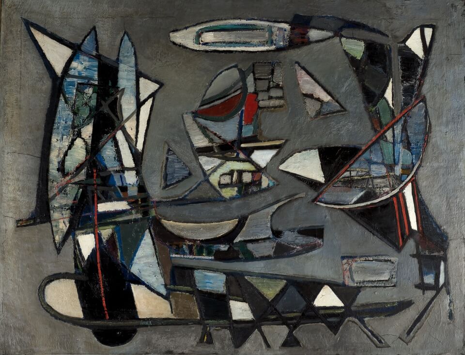 Komposition auf grauem Hintergrund – Nicolas de Staël - Image 2