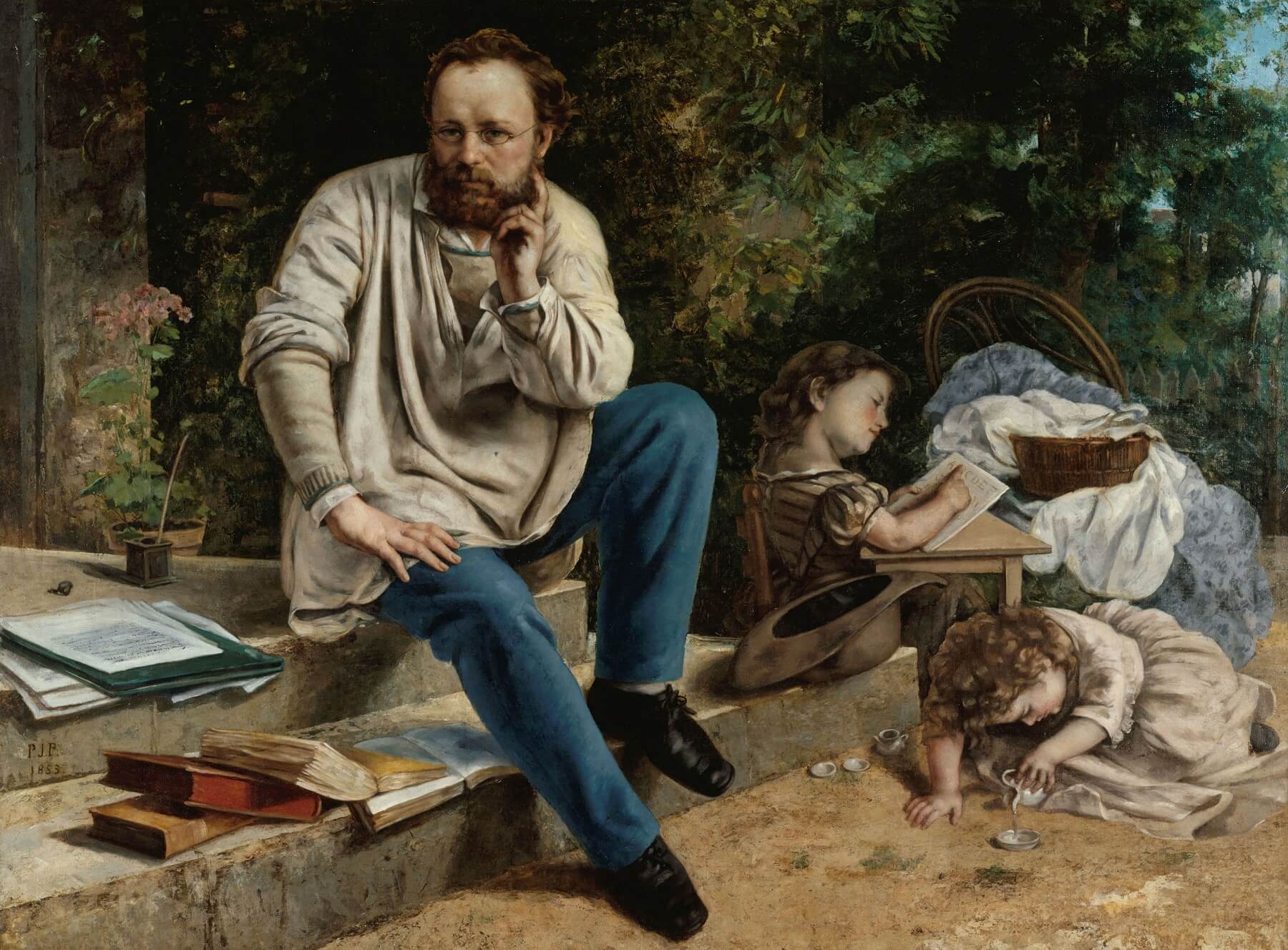 Pierre Joseph Proudhon und seine Kinder im Jahr 1853 - Gustave Courbet - Image 2