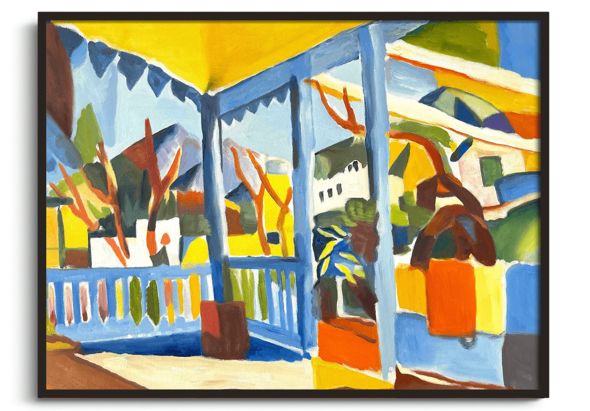 Terrasse des Landhauses in St. Germain - August Macke